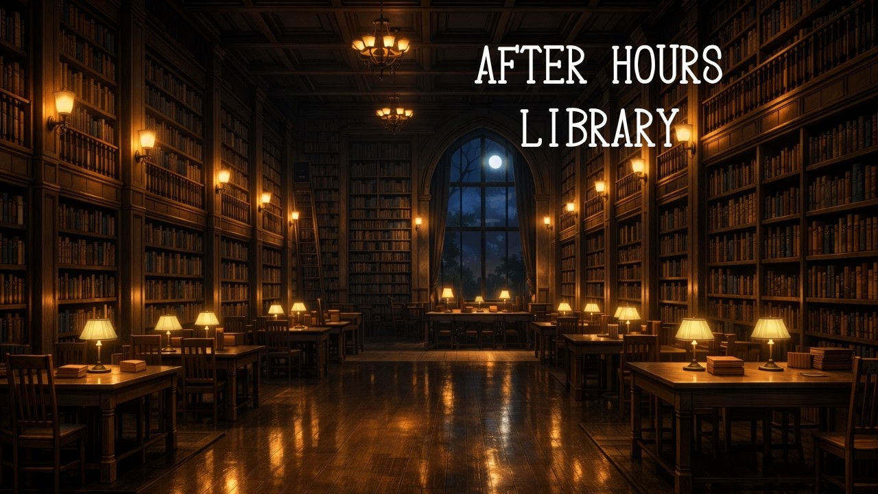 After Hours Library 🌙 Calm Lofi for Deep Focus & Study｜閉館後の図書館BGM｜深い集中のためのLo-fi音楽