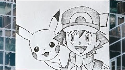 How to draw Ash and Pikachu - Step by step || Beginners drawing tutorials step by step ||
