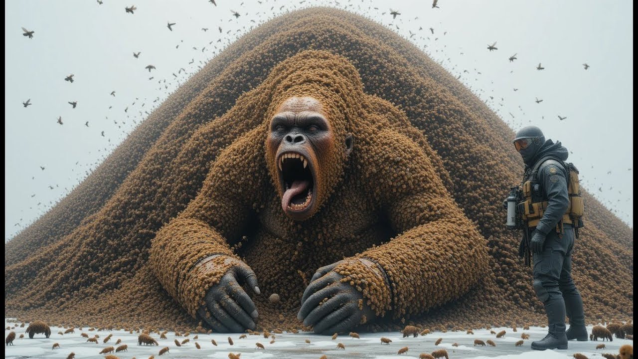 A Rescue Team Saves a Gorilla from a Swarm of Giant Insects and Sea Creatures!