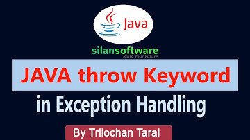 JAVA throw keyword in Exception Handling | JAVA for Beginners | Silan Software | Pythontpoint.org