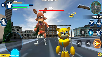 Süper Kahraman Ayı Çöp Adam - Bear Rope Hero Boss Mode Vegas Security City #3 - Android Gameplay