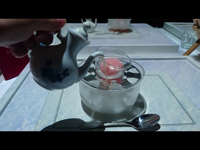 Sorbet on dry ice at Dinner Time Story in TT Liquor, London