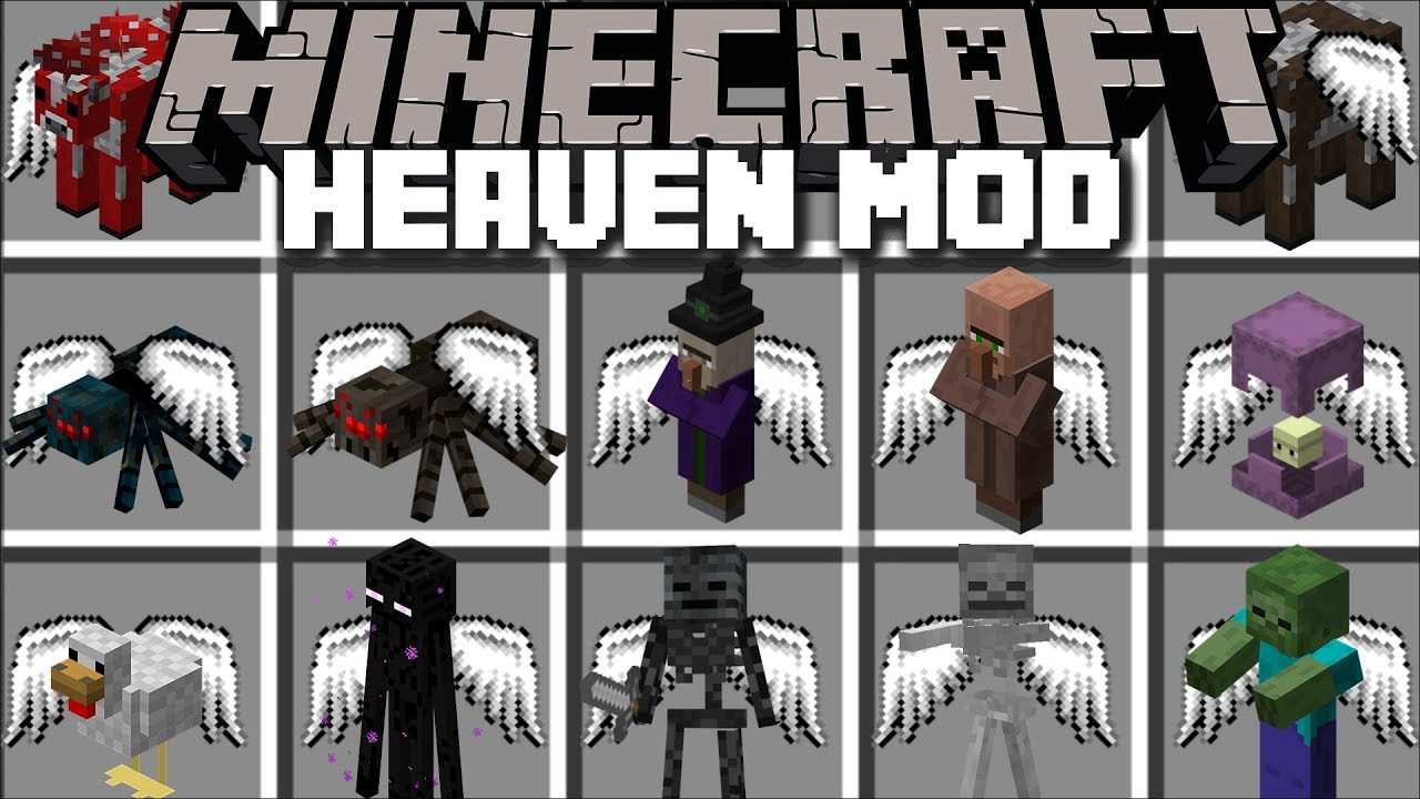 Minecraft Heaven Mod Travel To Heaven And Fight Monsters And - mc version of new roblox guest minecraft skin