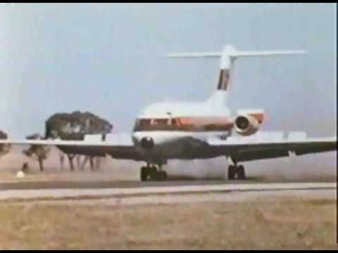 Rough runway trials with Fokker F28 prototype PH-MOL in Australia.