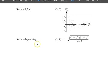 Lineær regression og residualspredning i GeoGebra