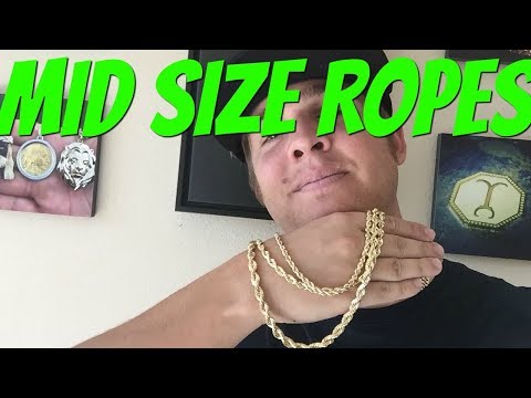 Gold Rope Chain Thickness Chart