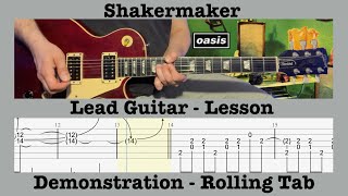 Shakermaker - Oasis - Lead Guitar - Demonstration - Lesson - Tab - Cover - Noel Gallagher