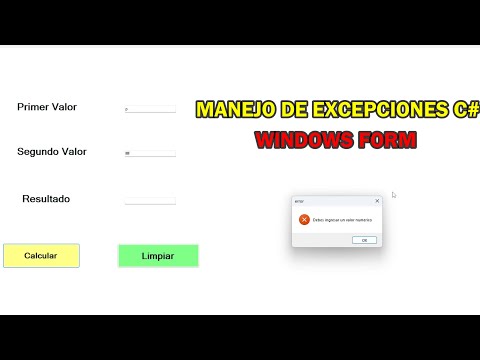 Manejo de Excepciones en C# Windows Form