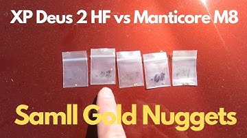 Small Gold XP Deus 2 HF Coil vs Minelab Manticore M8 Coil High Mineral Ground