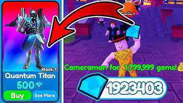 😱BRO MISTAKE🤯I BOUGHT FOR 500 GEMS💎and SOLD FOR 1,8M🤑SHINY TITAN QUANTUM - Toilet Tower Defense