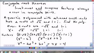 F12 Conjugate Root Theorem