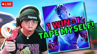 1 WIN = I TAPE MYSELF! GETTING CROWN WINS WITH VIEWERS! #shorts #fortnitelive