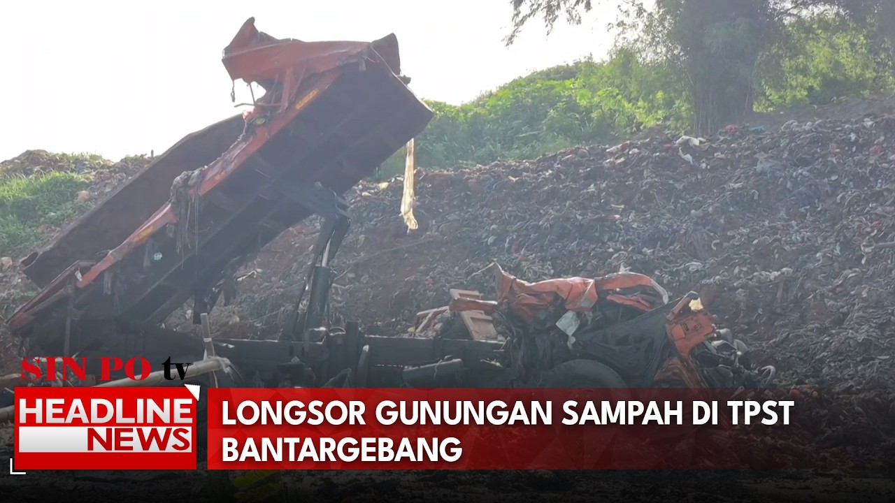 Longsor Gunungan Sampah di TPST Bantargebang
