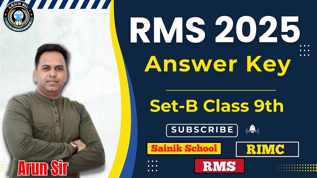 Set-B Class 9th RMS 2025 | Sun Institute Call 9034081036 