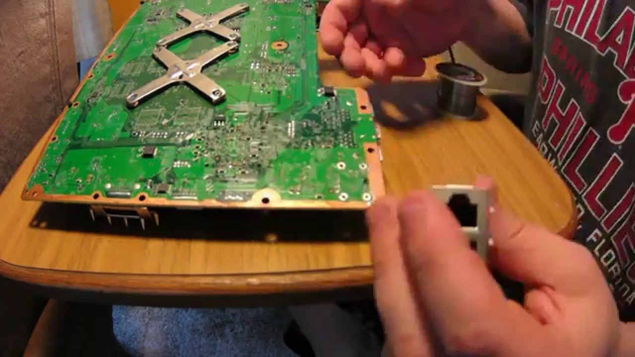 Replacing The Ethernet Port On My Xbox - YouTube