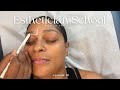 DAY IN THE LIFE OF AN ESTHETICIAN STUDENT | EYE BROW MAPPING | FACIALS