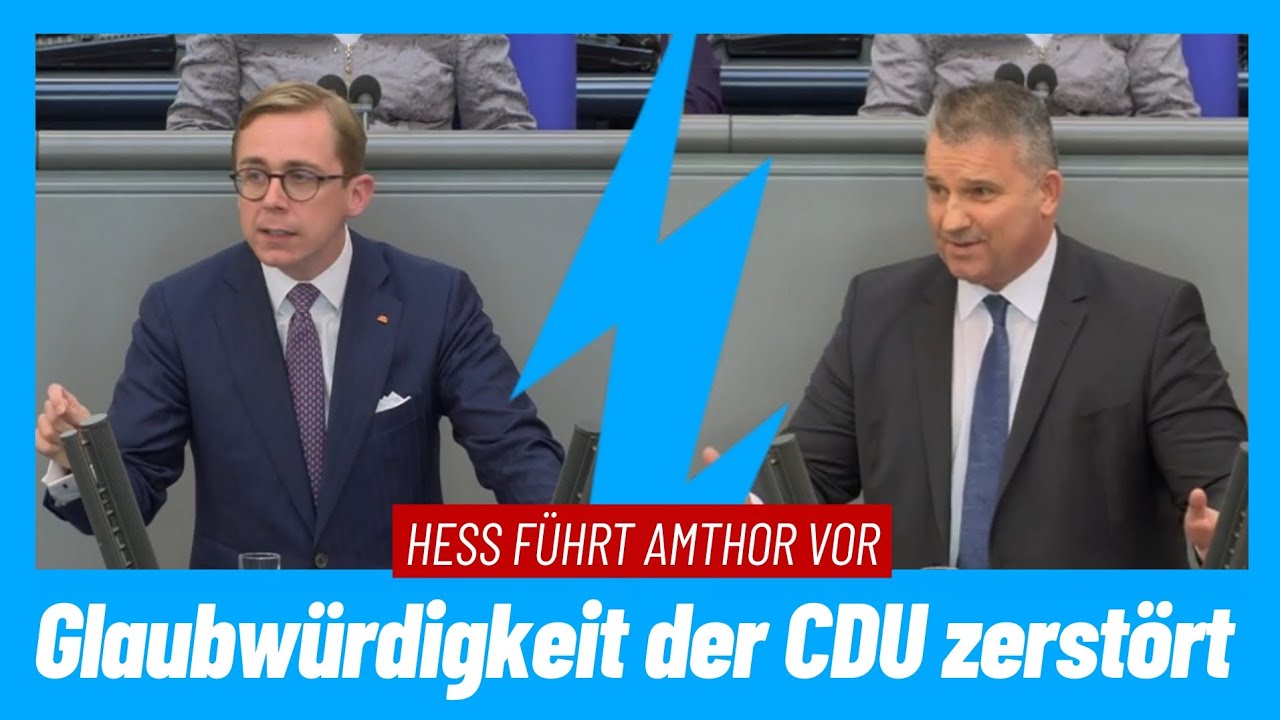 Volltreffer: Hess (AfD) führt Amthor (CDU) vor