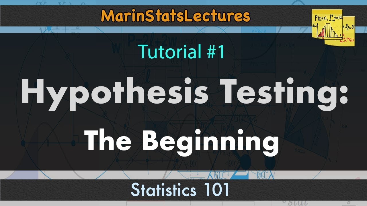 Hypothesis Testing Critical Values Rejection Regions I Statistics 101 4 Marinstatslectures Youtube