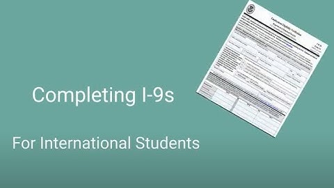 Completing I-9s For International Students