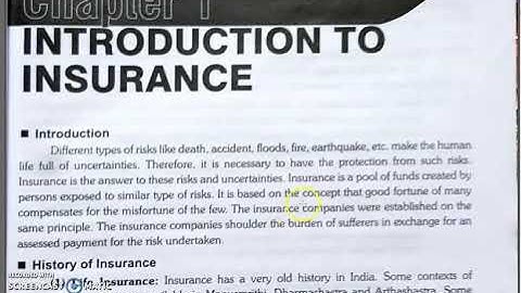 FUNDAMENTALS OF INSURANCE, CHAPTER 1, LECTURE1.