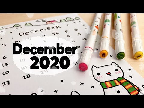 Snow cats~ December 2020 CAT-lendar (Calendar) | Doodles by Sarah