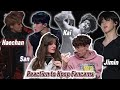 Kpop Fancams Reaction - EXO Kai + ATEEZ San + BTS Jimin + NCT Haechan