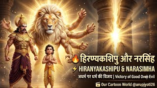 Hiranyakashipu & Narasimha Avatar | The Story of Devotee Prahlad | Hindi Mythological Story