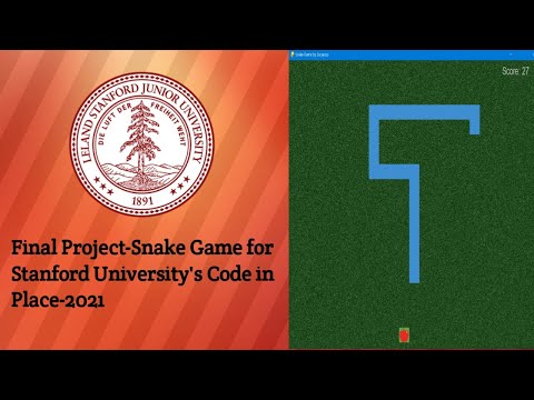 Classic Snake Game | Final Project | Code in Place 2021