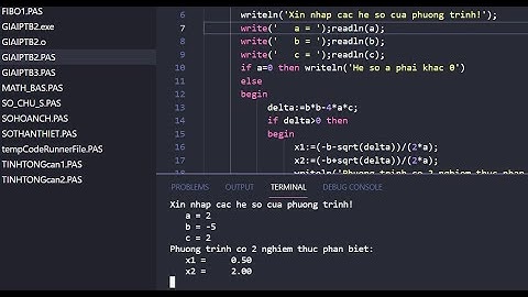 Lập trình Pascal bằng Visual Studio Code