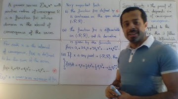 Differentiation and Integration of Power Series