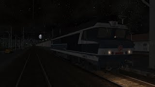 Open Rails - De Saincaize à Vierzon avec la CC 72058 (Train de Nuit Lyon - Nantes partie 3/5)