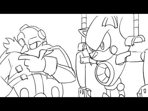 chauvel's art and stuff — eggman and metal sonic  rough