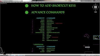 AUTOCAD TUTORIAL 3 : ADVANCE COMMANDS AND ADDING SHORTCUT KEYS