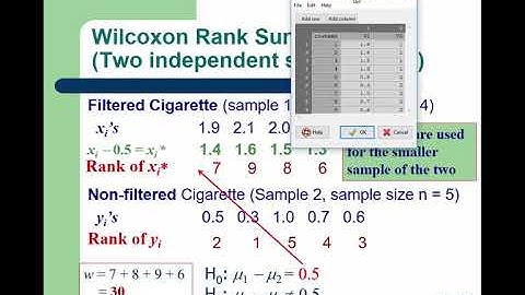 R Commander - Wilcoxon Rank Sum Test when testing a non-zero difference