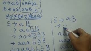 Leftmost Derivation For A String Aaabbabbba For The Grammar