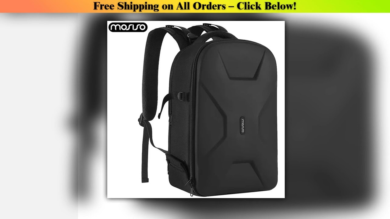 DSLR Photography Camera Backpack 15-16 inch Waterproof Hardshell Case with Tripod Holder&Laptop