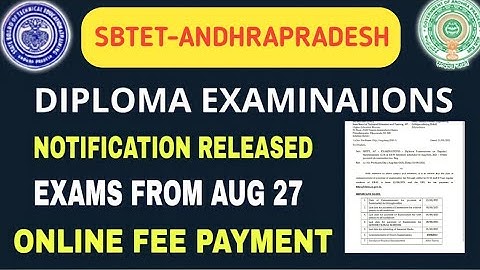Ap diploma  examination fee payment notification released