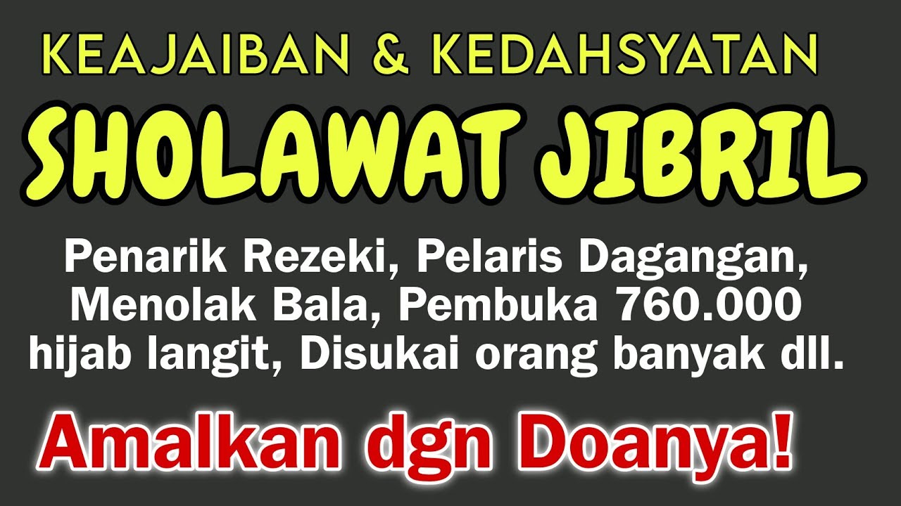 Rahasia Keajaiban Sholawat Jibril: Doa dan Cara Mengamalkannya