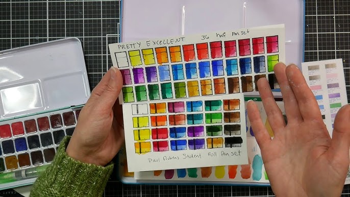 Testing Out Paul Rubens Pearlescent Watercolour Pan Set 