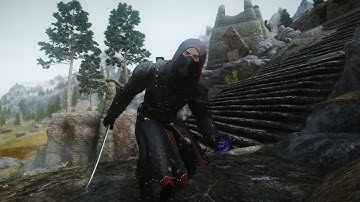 Skyrim Master Assassin Stealth Gameplay [Silent Moon Camp]