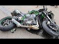 Most powerful motorcycle crash? NINJA H2 - [Bad motorcycle riders] Ep. 1