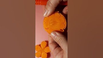 Cách tỉa hoa cà rốt nhiều cánh với dụng cụ tỉa #shortvideo