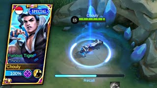 Global Chou Use Skin Furious Tiger? His Damage Is Beyond Reason Mobile Legend