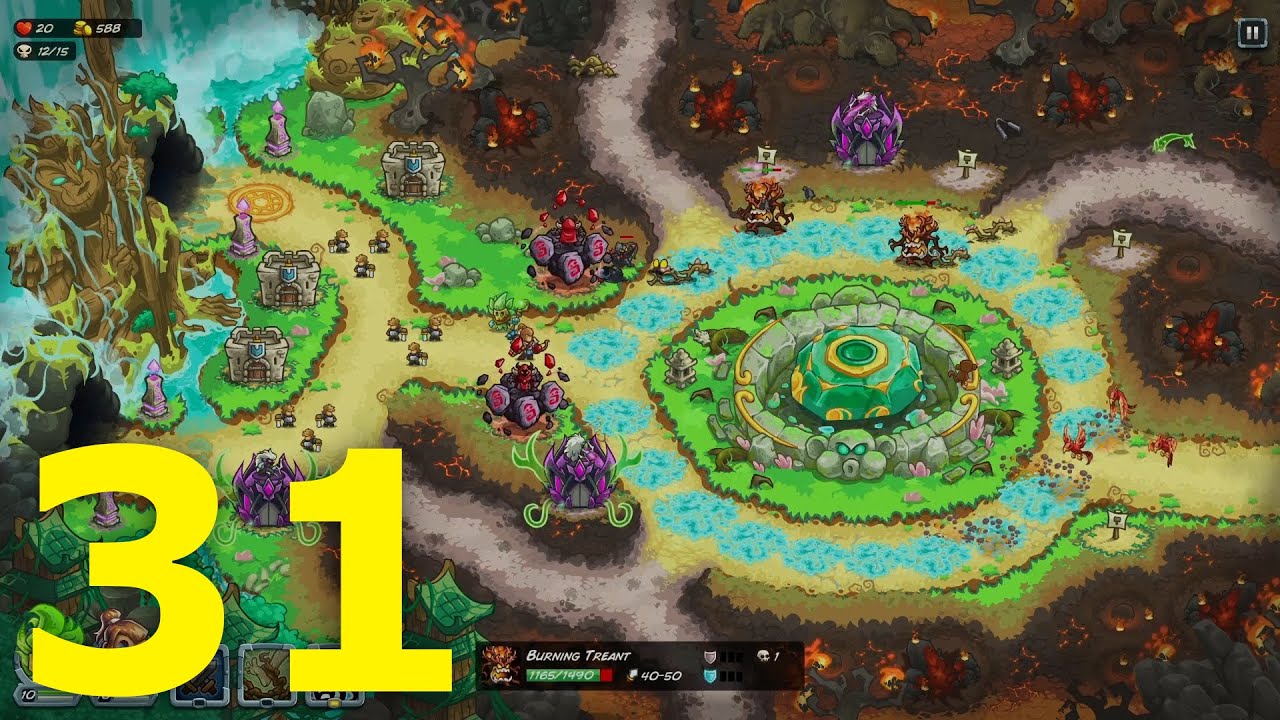 Kingdom Rush 5: Alliance | Миссия 31 — Небесный Обезьяний Лес | Три Звезды | Невозможный уровень ...