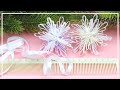 Как сделать СНЕЖИНКИ ИЗ ЛЕНТ / Snowflakes - Satin Ribbon ornaments making / DIY NataliDoma