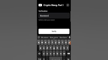 Blum Video Code || Crypto Slang Part 1