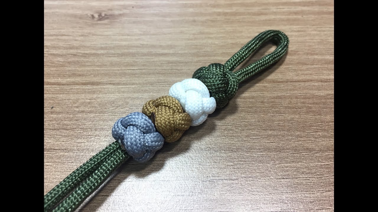 재업)파라코드 매듭 '레인져 비드 매듭' How to make 'a ranger bead' paracord knot YouTube