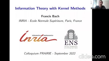 "Information theory through kernel methods" by Francis Bach, Inria.