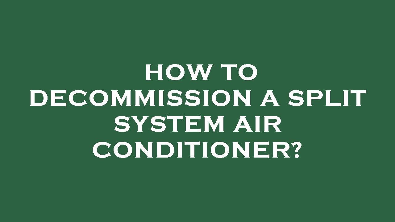 How to a split system air conditioner? YouTube