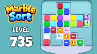 Marble Sort level 735 walkthrough solution 